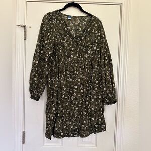 Old Navy floral green dress size